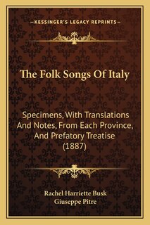 Front cover_The Folk Songs Of Italy