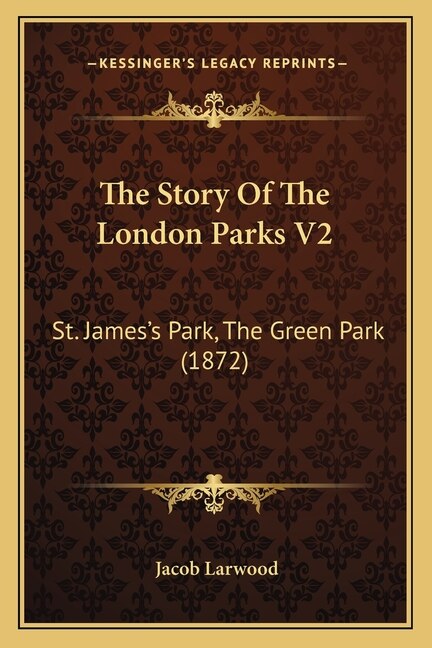 Front cover_The Story Of The London Parks V2