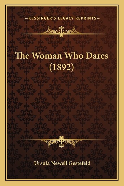 Front cover_The Woman Who Dares (1892)