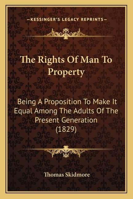 Front cover_The Rights Of Man To Property