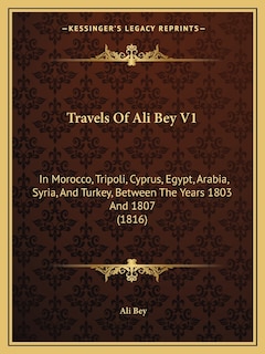 Couverture_Travels Of Ali Bey V1