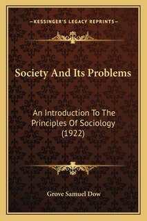 Couverture_Society And Its Problems