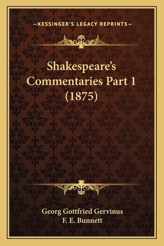 Front cover_Shakespeare's Commentaries Part 1 (1875)