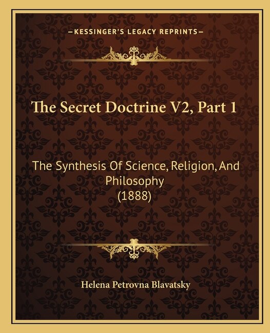 Front cover_The Secret Doctrine V2, Part 1