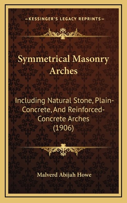 Front cover_Symmetrical Masonry Arches