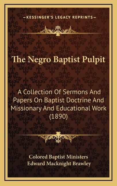 Front cover_The Negro Baptist Pulpit