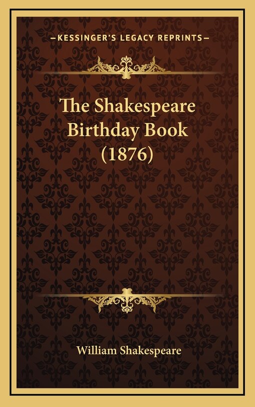 Front cover_The Shakespeare Birthday Book (1876)