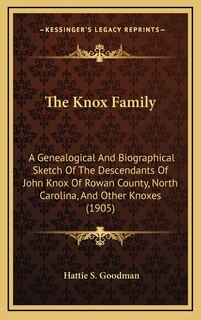 Front cover_The Knox Family