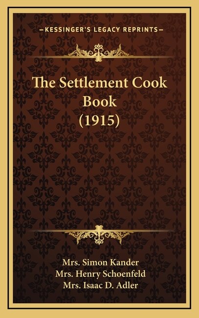 Couverture_The Settlement Cook Book (1915)
