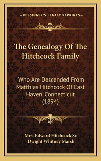 Couverture_The Genealogy Of The Hitchcock Family