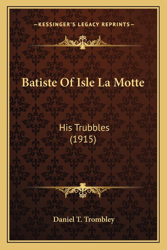 Front cover_Batiste Of Isle La Motte