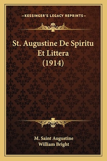Front cover_St. Augustine De Spiritu Et Littera (1914)