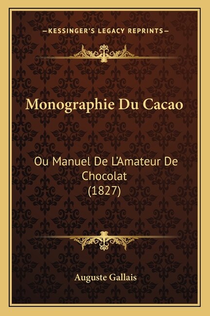 Front cover_Monographie Du Cacao