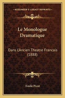 Couverture_Le Monologue Dramatique