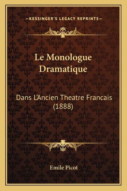 Couverture_Le Monologue Dramatique
