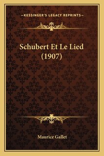 Front cover_Schubert Et Le Lied (1907)