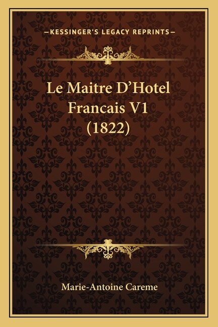 Couverture_Le Maitre D'hotel Francais V1 (1822)