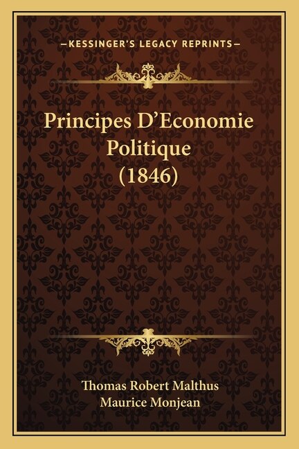 Couverture_Principes D'Economie Politique (1846)