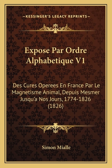 Front cover_Expose Par Ordre Alphabetique V1
