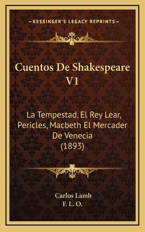 Front cover_Cuentos De Shakespeare V1
