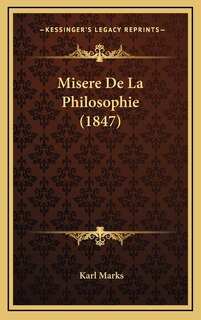 Front cover_Misere De La Philosophie (1847)
