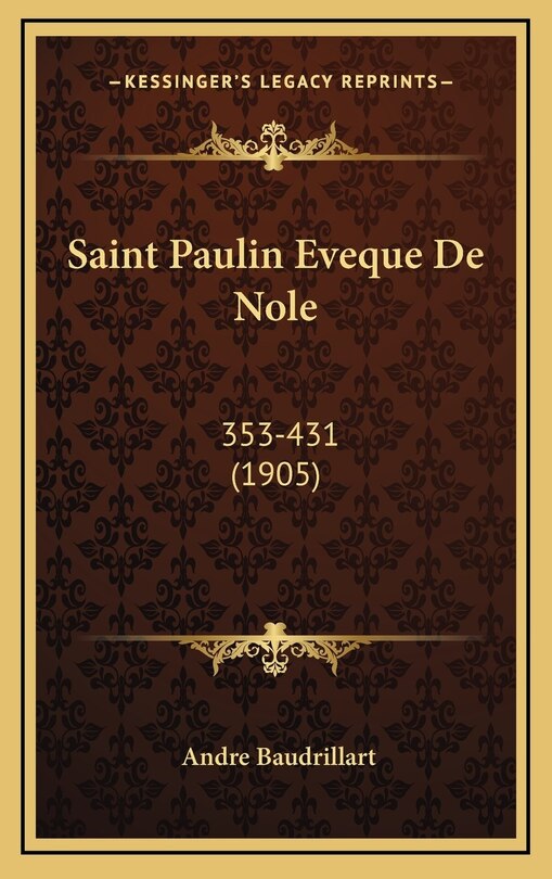 Couverture_Saint Paulin Eveque De Nole