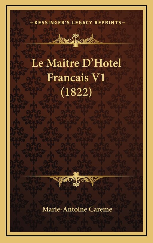 Le Maitre D'Hotel Francais V1 (1822)