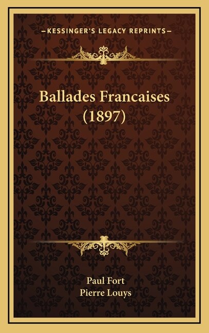 Front cover_Ballades Francaises (1897)