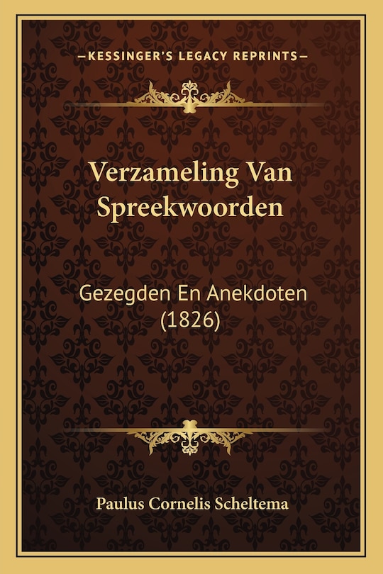 Front cover_Verzameling Van Spreekwoorden