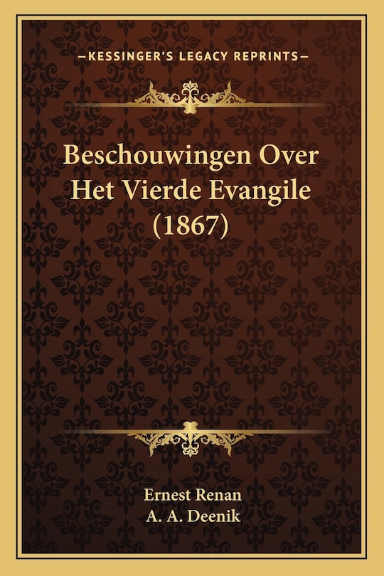 Front cover_Beschouwingen Over Het Vierde Evangile (1867)
