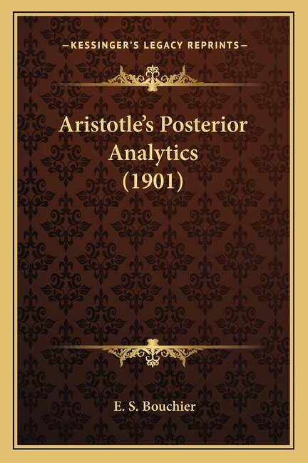 Front cover_Aristotle's Posterior Analytics (1901)