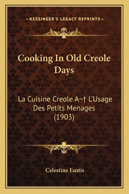 Front cover_Cooking in Old Creole Days