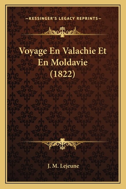 Front cover_Voyage En Valachie Et En Moldavie (1822)