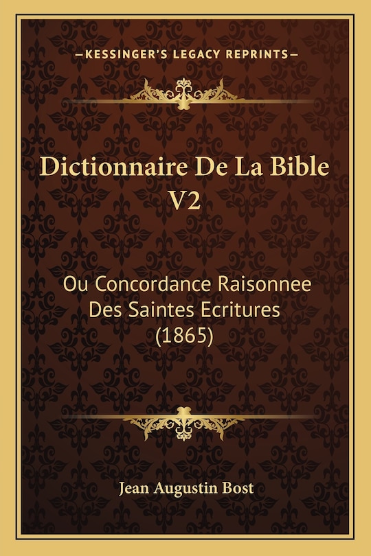 Front cover_Dictionnaire De La Bible V2