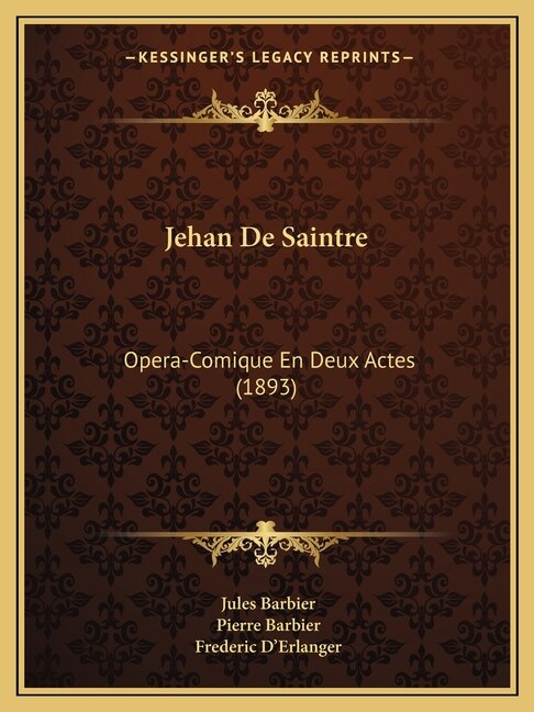 Front cover_Jehan De Saintre