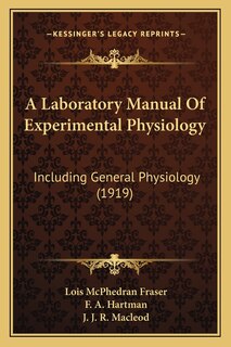 Front cover_A Laboratory Manual Of Experimental Physiology