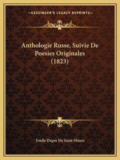 Couverture_Anthologie Russe, Suivie De Poesies Originales (1823)