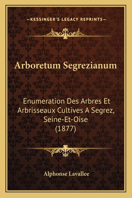 Front cover_Arboretum Segrezianum
