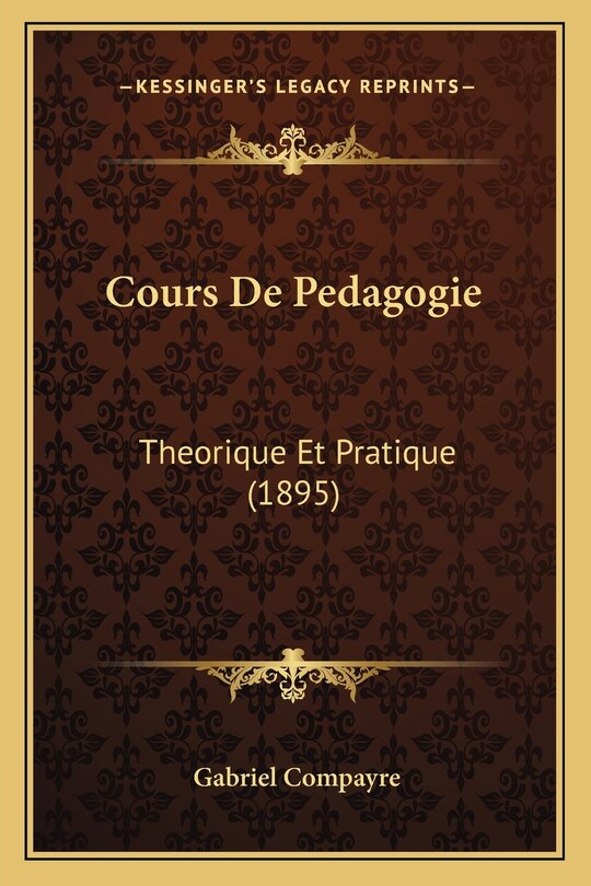 Front cover_Cours De Pedagogie