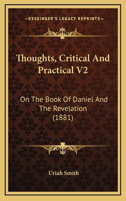 Front cover_Thoughts, Critical And Practical V2
