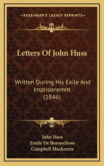 Couverture_Letters Of John Huss
