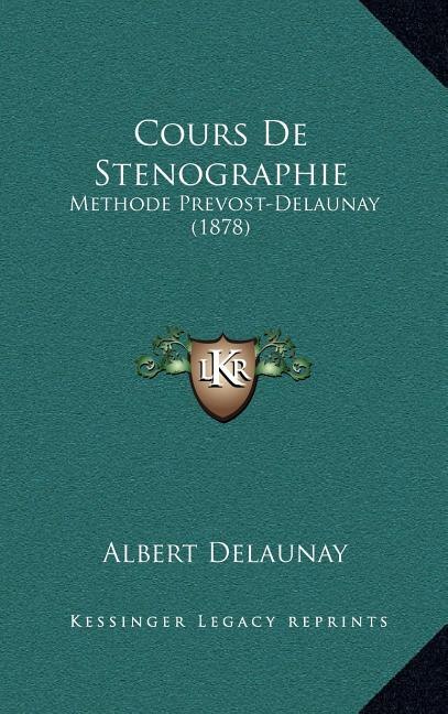 Front cover_Cours De Stenographie