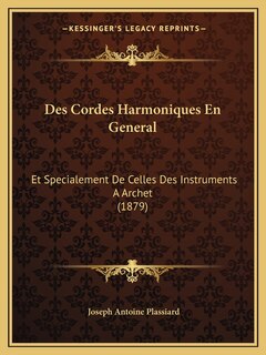 Front cover_Des Cordes Harmoniques En General