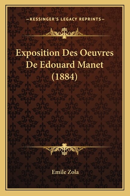 Front cover_Exposition Des Oeuvres De Edouard Manet (1884)