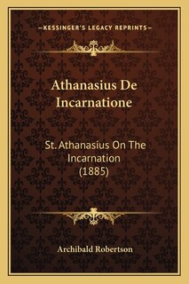 Couverture_Athanasius De Incarnatione