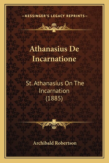 Couverture_Athanasius De Incarnatione