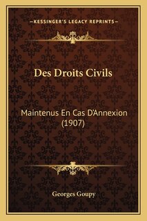 Front cover_Des Droits Civils