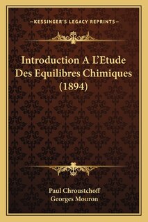 Front cover_Introduction A L'Etude Des Equilibres Chimiques (1894)