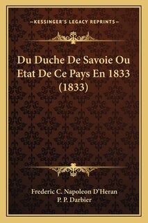 Front cover_Du Duche De Savoie Ou Etat De Ce Pays En 1833 (1833)