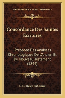 Front cover_Concordance Des Saintes Ecritures